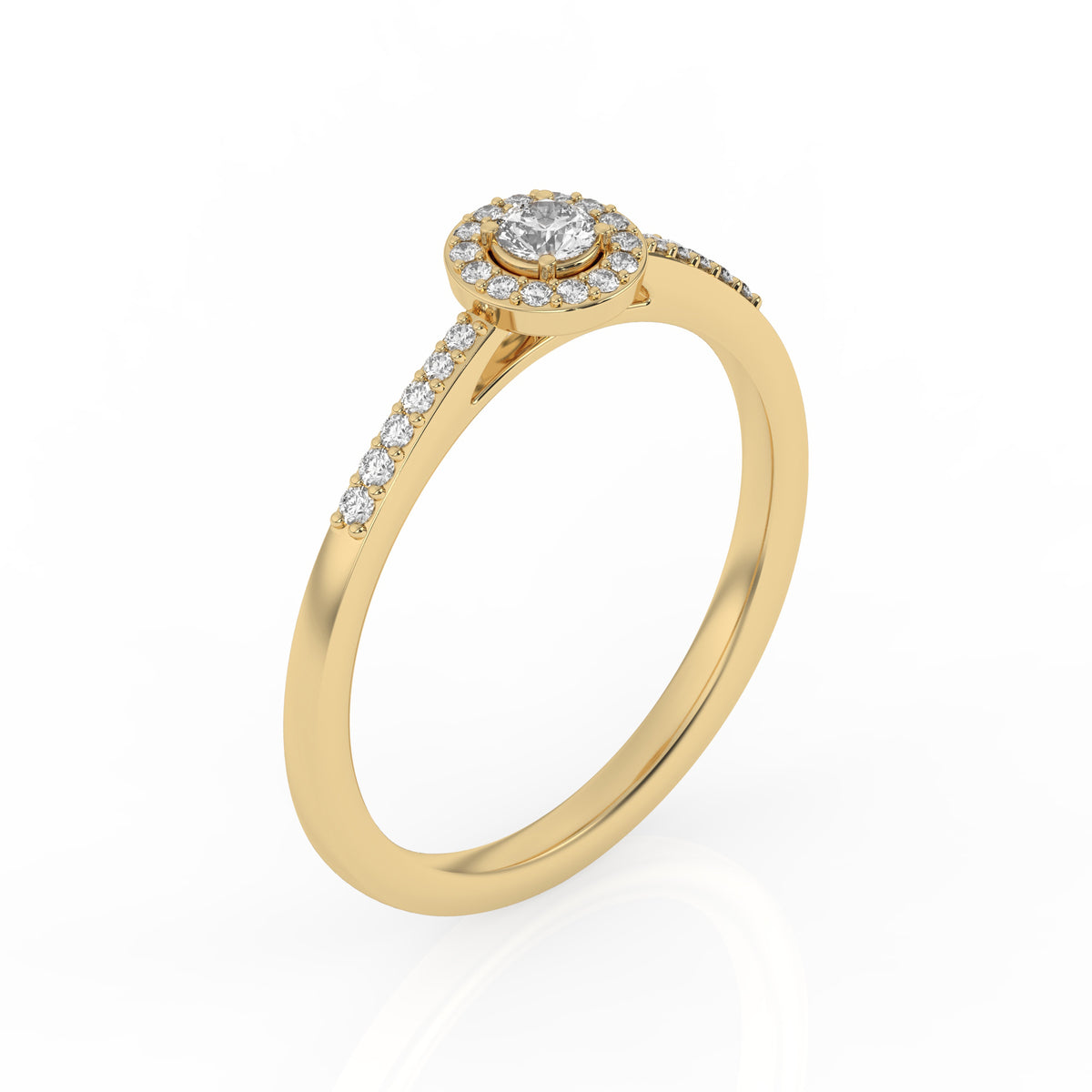 SULF14 Anello solitario/fidanzamento Tendance diamante 0,23 carati GSI