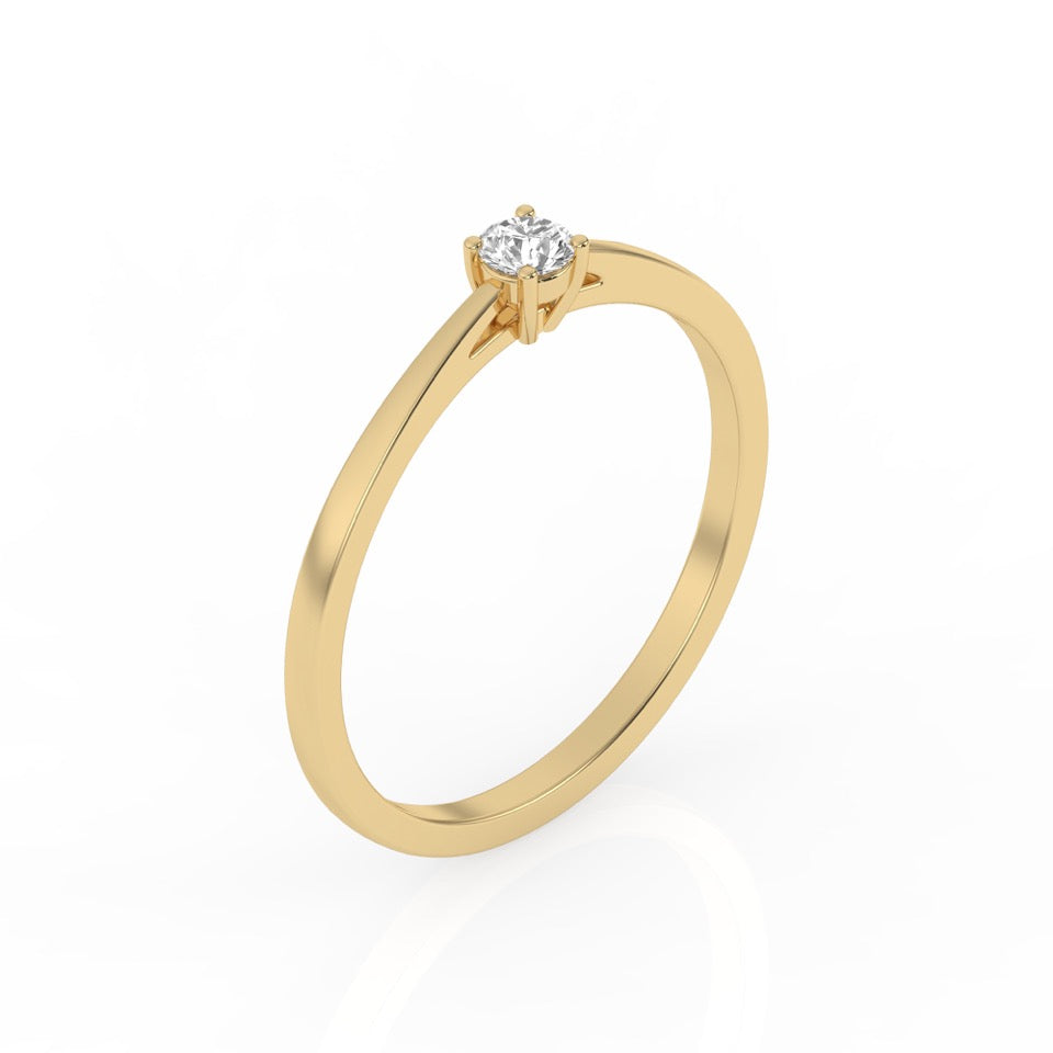 Anello solitario/fidanzamento SULF16 Tendance diamante 0,10 carati GSI