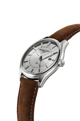 Frédérique Constant Classics Quartz GMT Herrenuhr Silbrig