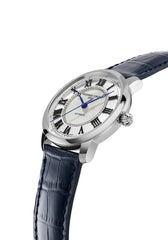 Frederique Constant Automatik Uhren Silber Gehäuse Blau Armband Silber Zifferblatt 60 Diamanten Limited Edition Oberturm Uhren in Aarau