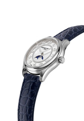 Frederique Constant Quarz Uhren Silber Gehäuse Blau Armband Perlmutt Zifferblatt 56 Diamanten Limited Edition Oberturm Uhren in Aarau