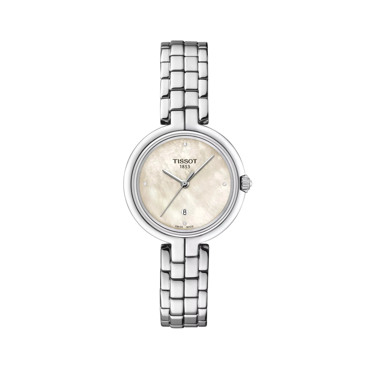 Tissot Flamingo Diamonds Silbrig