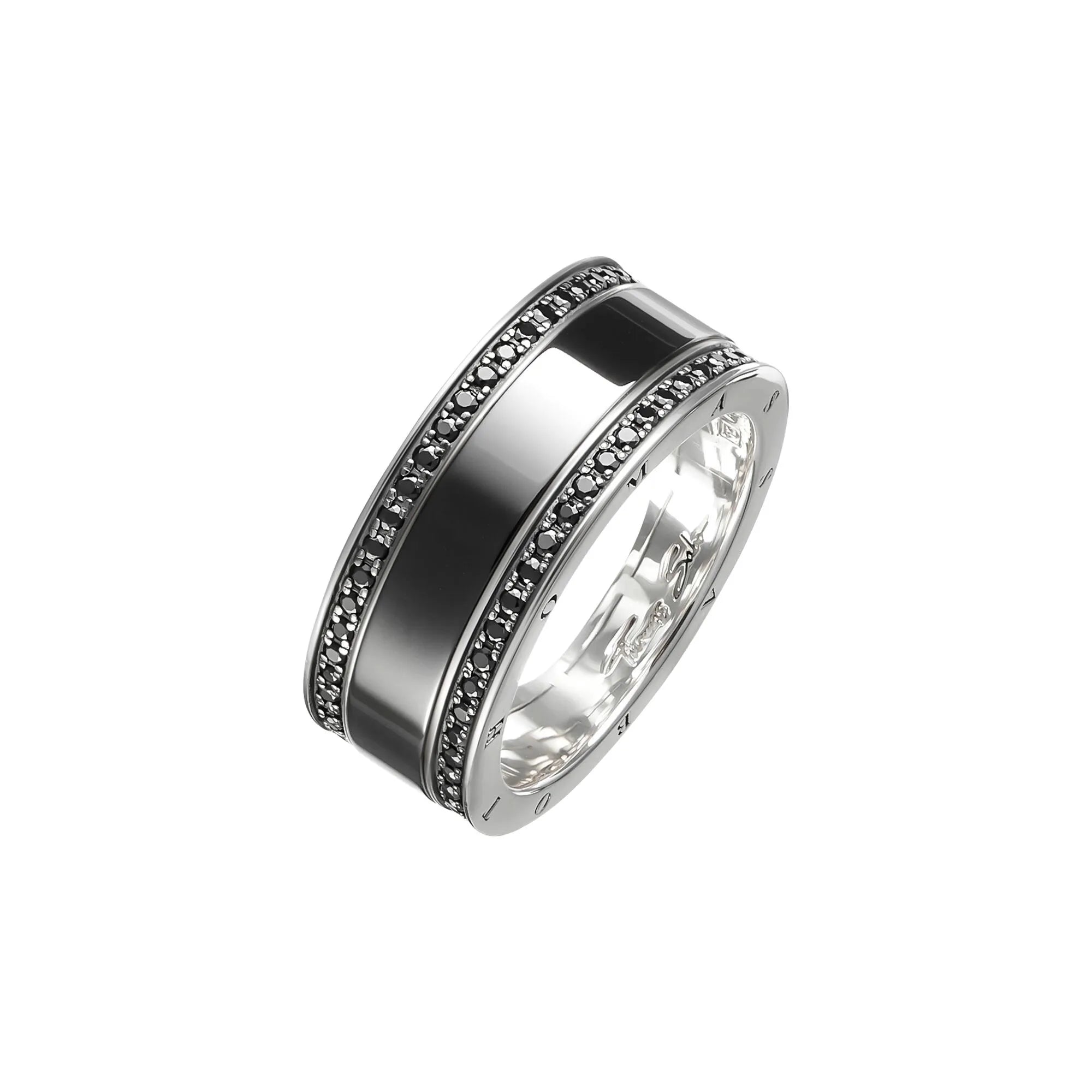 Thomas Sabo Ring Bandring schwarzes Keramik Pavé