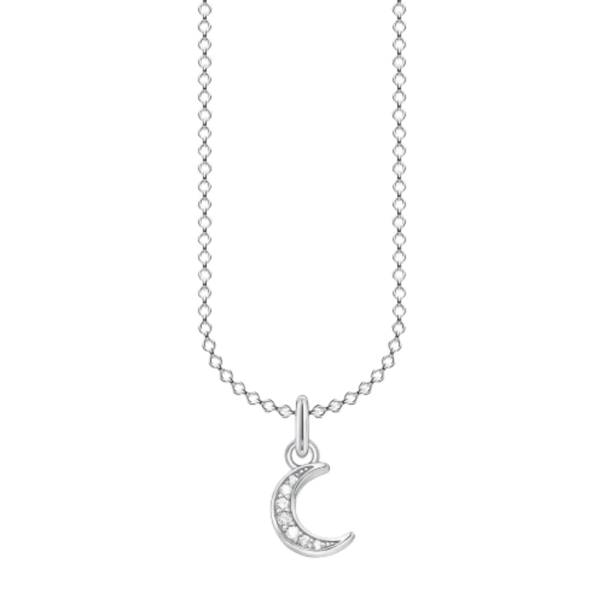 Thomas Sabo Kette Mond Pavé silber