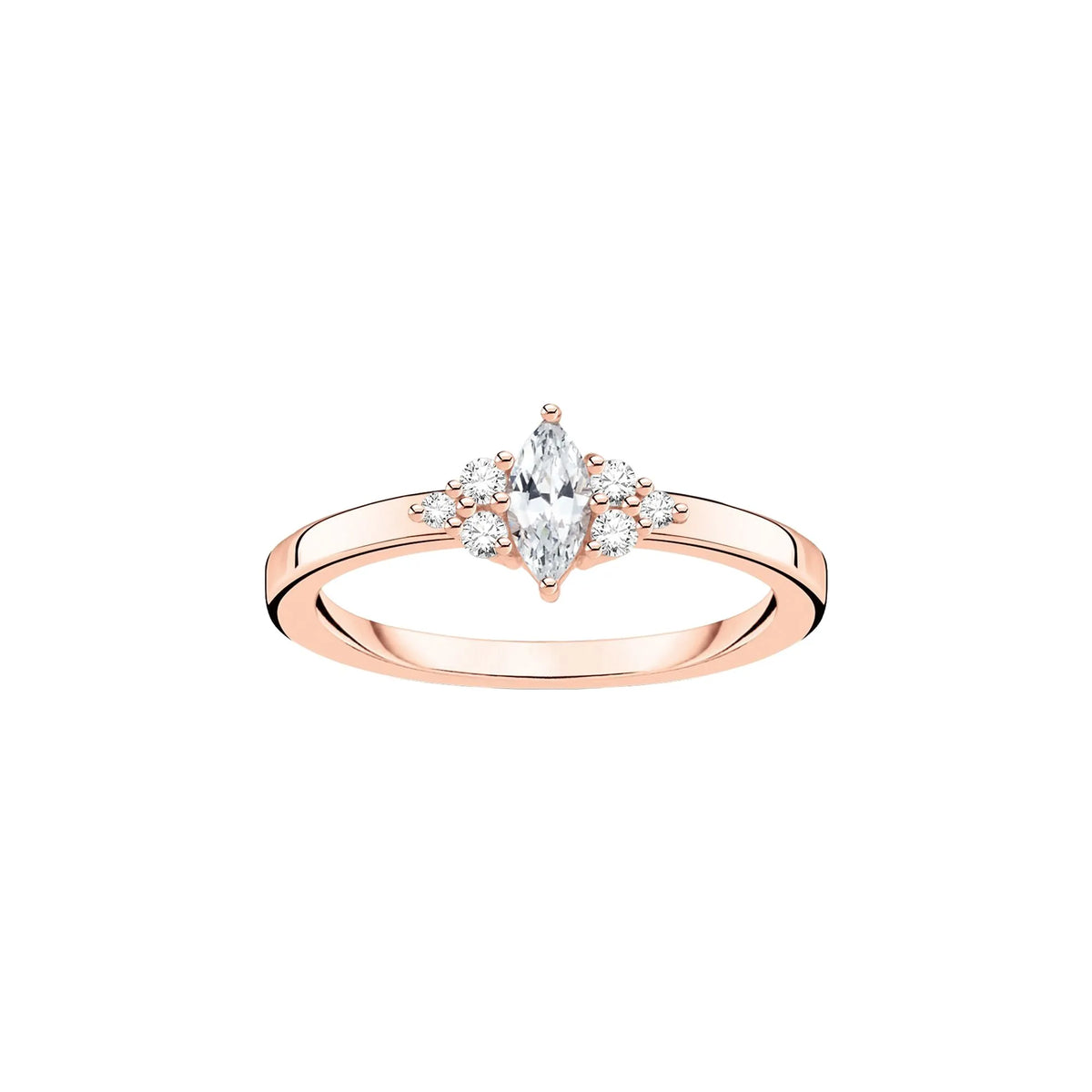 Thomas Sabo Ring Vintage Weisse Steine Roségold