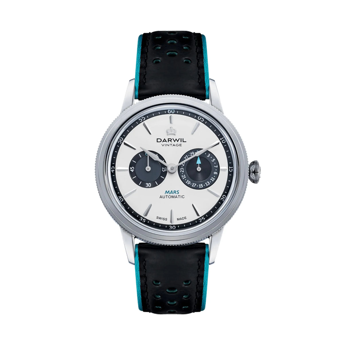 Darwil Mars Lederarmband Herrenuhr