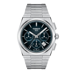 Montre chronographe automatique Tissot PRX pour homme, verte
