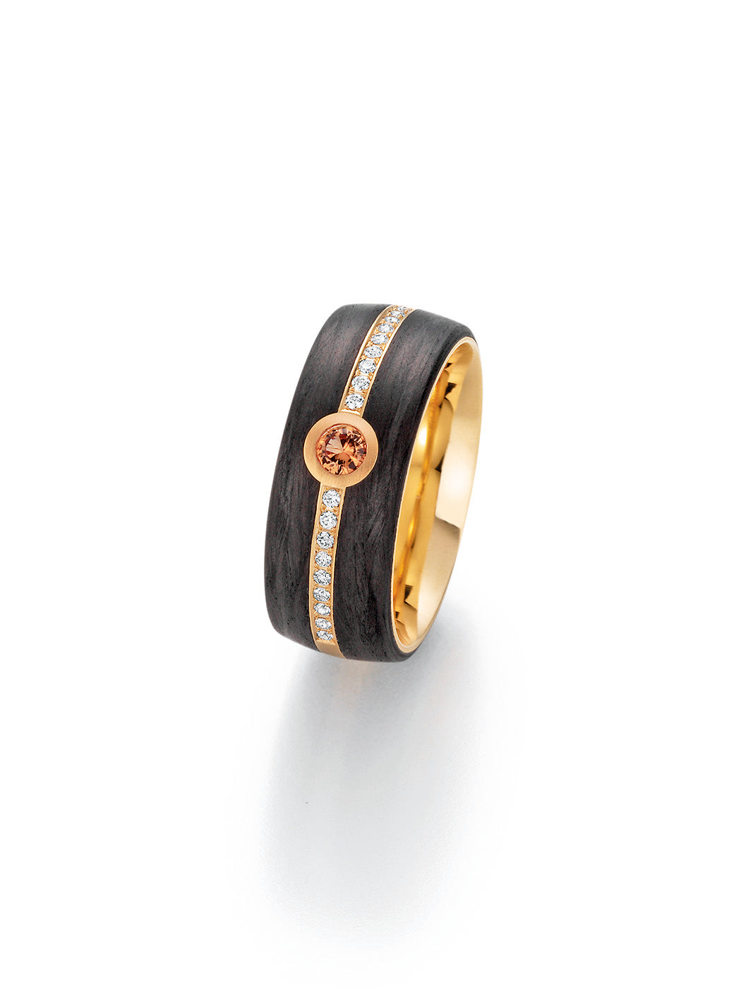 Fischer Schmuckring Gold Carbon® Fashionista - Ringbreite 8 mm